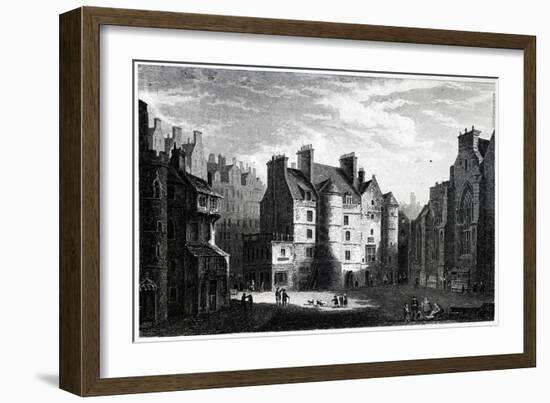 Old Tolbooth Edinburgh, Engraved by Edward Finden-Alexander Nasmyth-Framed Giclee Print