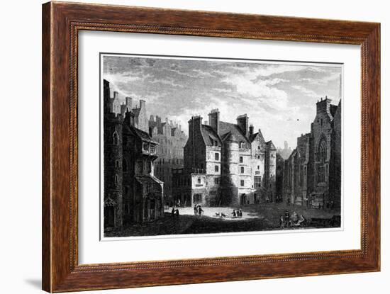 Old Tolbooth Edinburgh, Engraved by Edward Finden-Alexander Nasmyth-Framed Giclee Print