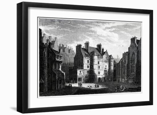 Old Tolbooth Edinburgh, Engraved by Edward Finden-Alexander Nasmyth-Framed Giclee Print