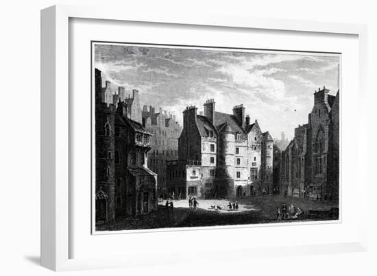 Old Tolbooth Edinburgh, Engraved by Edward Finden-Alexander Nasmyth-Framed Giclee Print