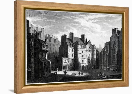 Old Tolbooth Edinburgh, Engraved by Edward Finden-Alexander Nasmyth-Framed Premier Image Canvas