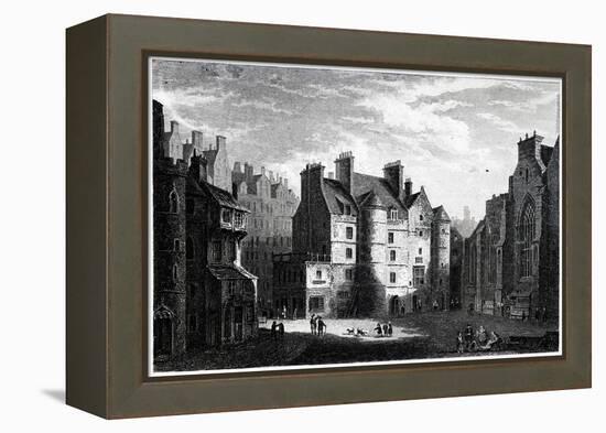 Old Tolbooth Edinburgh, Engraved by Edward Finden-Alexander Nasmyth-Framed Premier Image Canvas