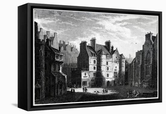 Old Tolbooth Edinburgh, Engraved by Edward Finden-Alexander Nasmyth-Framed Premier Image Canvas