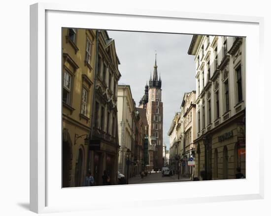 Old Town and 14th Century St. Mary's Church, Krakow (Cracow), Poland-Christian Kober-Framed Photographic Print
