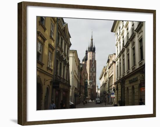 Old Town and 14th Century St. Mary's Church, Krakow (Cracow), Poland-Christian Kober-Framed Photographic Print