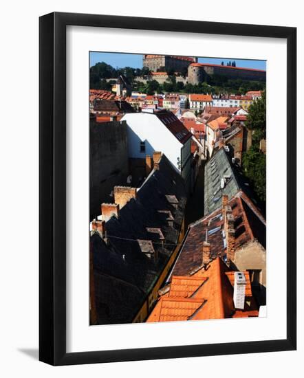 Old Town and Bratislava Castle From St. Michael's Tower, Bratislava, Slovakia-Glenn Beanland-Framed Photographic Print