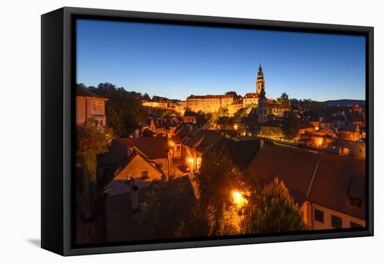 Old Town and Castle, Czechia, Jihocesky Kraj South Bohemia Region-Volker Preusser-Framed Premier Image Canvas