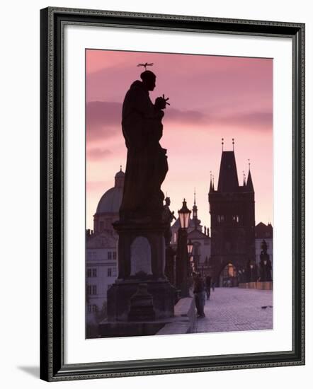 Old Town and Charles Bridge at Dawn, Prague, Czech Republic-Doug Pearson-Framed Photographic Print