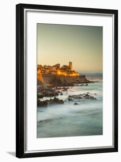 Old Town and Sea Wall in Antibes, Alpes-Maritimes, Provence-Alpes-Cote D'Azur-Jon Arnold-Framed Photographic Print