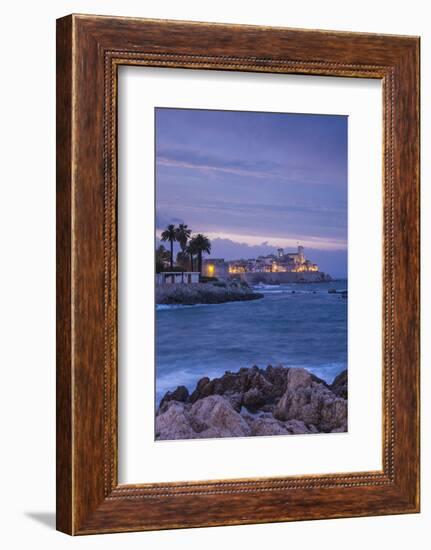 Old Town and Sea Wall in Antibes, Alpes-Maritimes, Provence-Alpes-Cote D'Azur-Jon Arnold-Framed Photographic Print