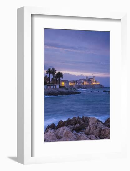 Old Town and Sea Wall in Antibes, Alpes-Maritimes, Provence-Alpes-Cote D'Azur-Jon Arnold-Framed Photographic Print