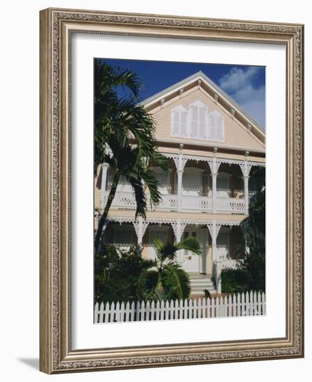 Old Town Architecture, Key West, Florida, USA-Fraser Hall-Framed Photographic Print