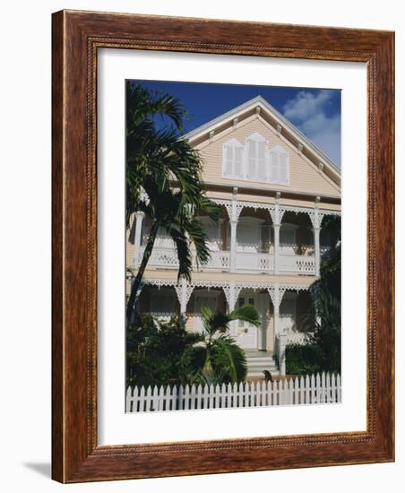 Old Town Architecture, Key West, Florida, USA-Fraser Hall-Framed Photographic Print