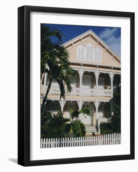 Old Town Architecture, Key West, Florida, USA-Fraser Hall-Framed Photographic Print