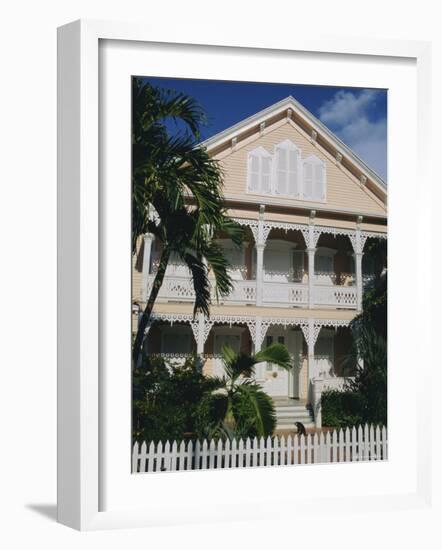 Old Town Architecture, Key West, Florida, USA-Fraser Hall-Framed Photographic Print