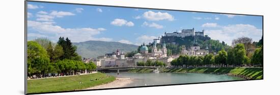 Old Town at Salzach River with Hohensalzburg Castle and Dom Cathedral, Salzburg-null-Mounted Photographic Print