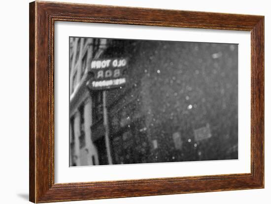 Old Town Bar Reflection B/W-null-Framed Photo