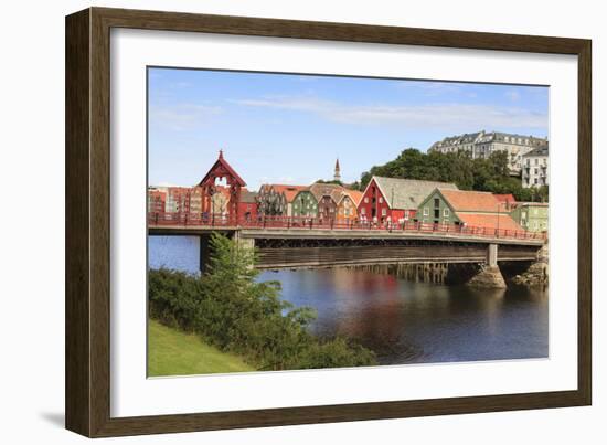 Old Town Bridge Or Gamle Bybro. Trondheim. Sor-Trondelag. Norway-Oscar Dominguez-Framed Photographic Print