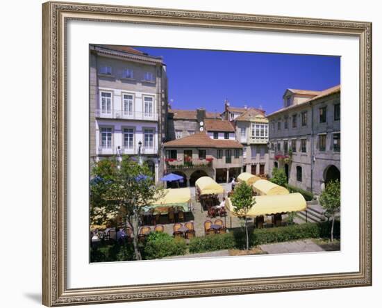 Old Town Cafes, Pontevedra, Galicia, Spain, Europe-Gavin Hellier-Framed Photographic Print