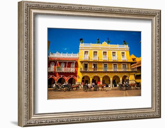 Old Town, Cartegena, Colombia, South America-Laura Grier-Framed Photographic Print