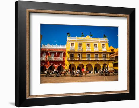 Old Town, Cartegena, Colombia, South America-Laura Grier-Framed Photographic Print