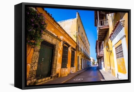 Old Town, Cartegena, Colombia, South America-Laura Grier-Framed Premier Image Canvas