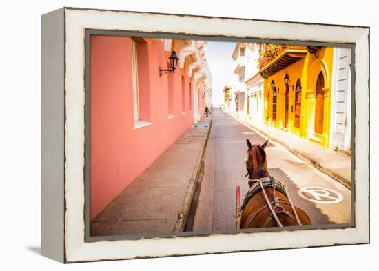 Old Town, Cartegena, Colombia, South America-Laura Grier-Framed Premier Image Canvas