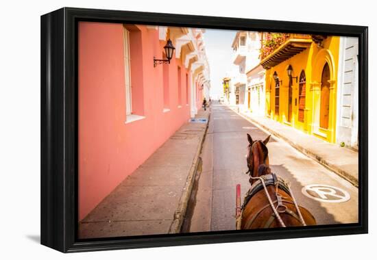 Old Town, Cartegena, Colombia, South America-Laura Grier-Framed Premier Image Canvas