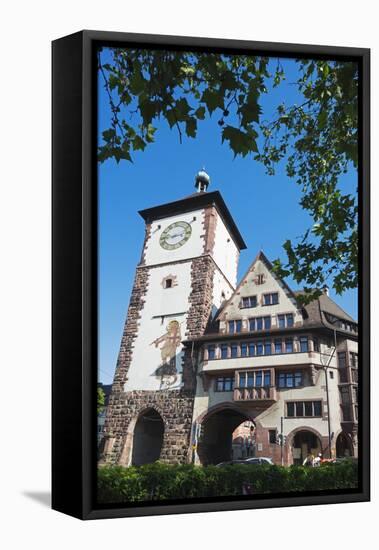 Old Town City Gate, Freiburg, Baden-Wurttemberg, Germany, Europe-Christian Kober-Framed Premier Image Canvas