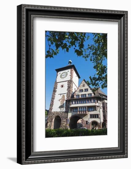 Old Town City Gate, Freiburg, Baden-Wurttemberg, Germany, Europe-Christian Kober-Framed Photographic Print