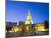 Old Town City Wall and Puerto Del Reloj at Night, UNESCO World Heritage Site, Cartagena, Colombia-Christian Kober-Mounted Photographic Print