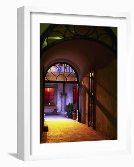 Old Town Colorful Alley, St. John Street, Krakow-Walter Bibikow-Framed Photographic Print