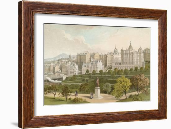 Old Town Edinburgh from Princes Street Gardens-English School-Framed Giclee Print