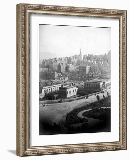 Old Town from Princes Street in the City of Edinburgh-null-Framed Photographic Print