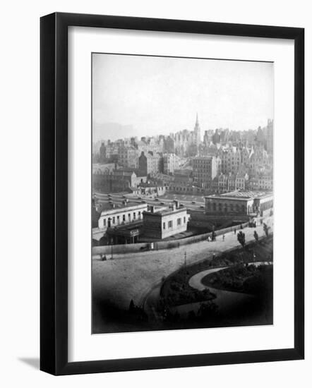 Old Town from Princes Street in the City of Edinburgh-null-Framed Photographic Print