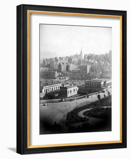 Old Town from Princes Street in the City of Edinburgh-null-Framed Photographic Print