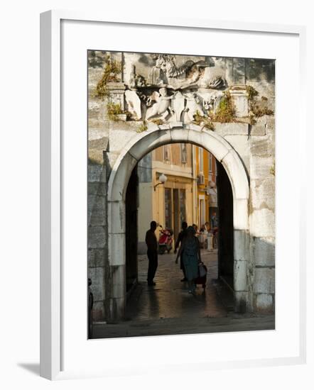 Old Town Gate, Zadar, Zadar County, Dalmatia Region, Croatia, Europe-Emanuele Ciccomartino-Framed Photographic Print