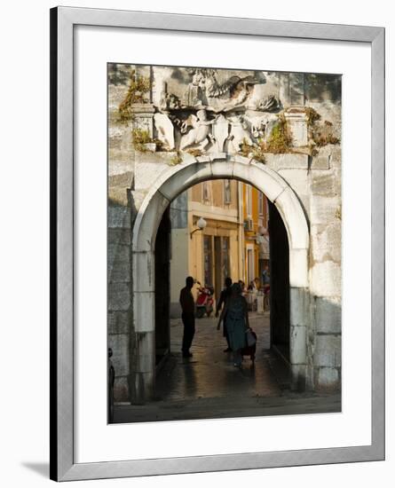 Old Town Gate, Zadar, Zadar County, Dalmatia Region, Croatia, Europe-Emanuele Ciccomartino-Framed Photographic Print