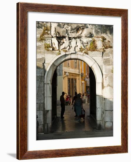 Old Town Gate, Zadar, Zadar County, Dalmatia Region, Croatia, Europe-Emanuele Ciccomartino-Framed Photographic Print