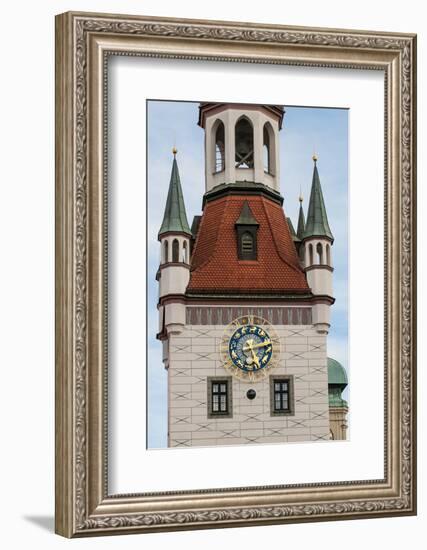 Old Town Hall clock tower Munich, Bavaria, Germany.-Michael DeFreitas-Framed Photographic Print