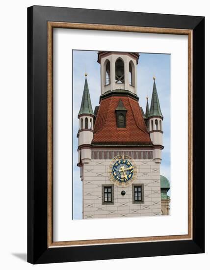 Old Town Hall clock tower Munich, Bavaria, Germany.-Michael DeFreitas-Framed Photographic Print