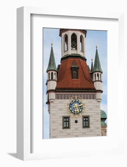 Old Town Hall clock tower Munich, Bavaria, Germany.-Michael DeFreitas-Framed Photographic Print