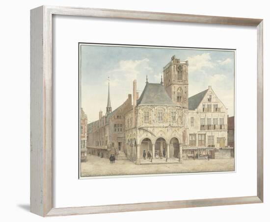 Old Town Hall on Dam Square in Amsterdam-Pieter Jansz Saenredam-Framed Art Print