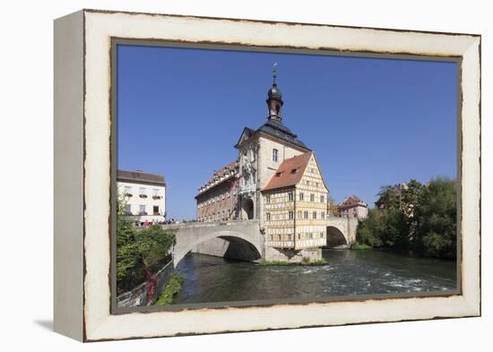 Old Town Hall, UNESCO World Heritage Site, Regnitz River, Bamberg, Franconia, Bavaria, Germany-Markus Lange-Framed Premier Image Canvas