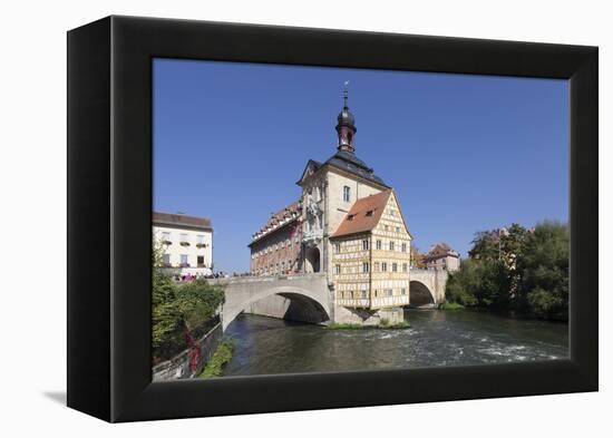 Old Town Hall, UNESCO World Heritage Site, Regnitz River, Bamberg, Franconia, Bavaria, Germany-Markus Lange-Framed Premier Image Canvas