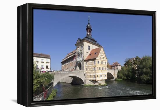Old Town Hall, UNESCO World Heritage Site, Regnitz River, Bamberg, Franconia, Bavaria, Germany-Markus Lange-Framed Premier Image Canvas