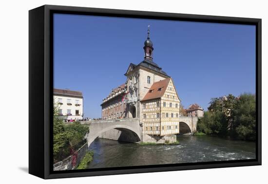 Old Town Hall, UNESCO World Heritage Site, Regnitz River, Bamberg, Franconia, Bavaria, Germany-Markus Lange-Framed Premier Image Canvas