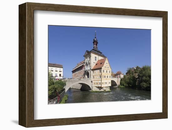 Old Town Hall, UNESCO World Heritage Site, Regnitz River, Bamberg, Franconia, Bavaria, Germany-Markus Lange-Framed Photographic Print