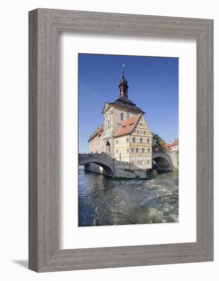 Old Town Hall, UNESCO World Heritage Site, Regnitz River, Bamberg, Franconia, Bavaria, Germany-Markus Lange-Framed Photographic Print