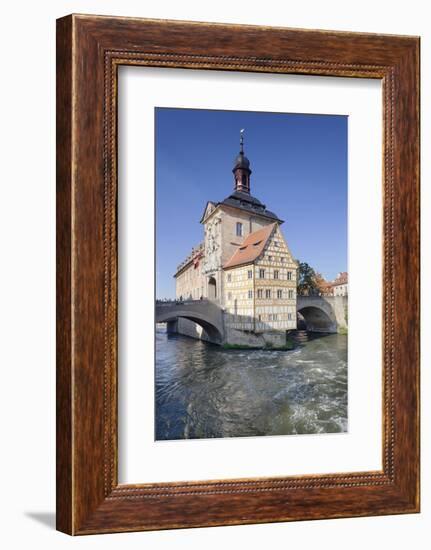 Old Town Hall, UNESCO World Heritage Site, Regnitz River, Bamberg, Franconia, Bavaria, Germany-Markus Lange-Framed Photographic Print